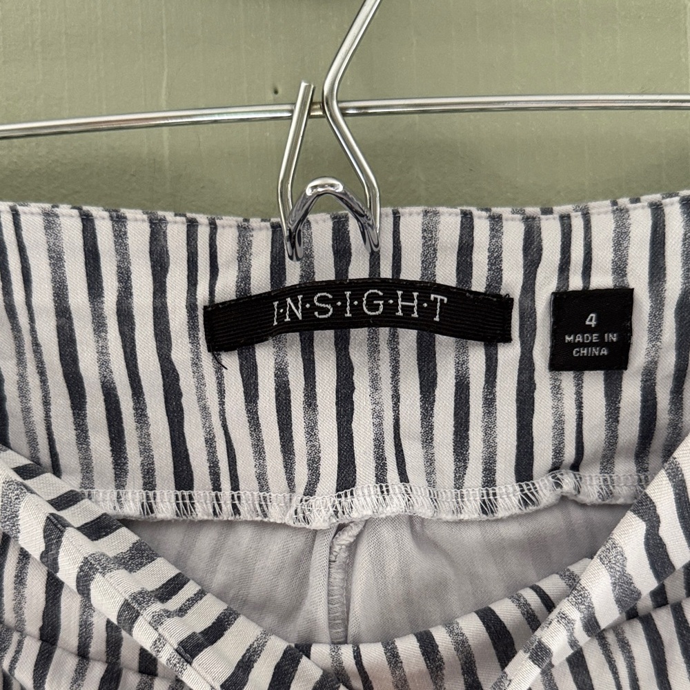Insight Black and White Striped Bermuda Shorts - Picture 2 of 3